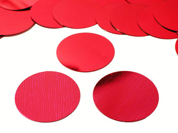 Round Confetti, Red 3/4